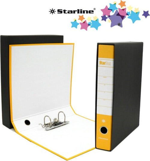 Registratore Starbox - dorso 5 cm - commerciale 23x30 cm - giallo - Starline Cancelleria e prodotti per ufficio/Archivio ufficio e accessori per scrivania/Raccoglitori e accessori per raccoglitori/Raccoglitori/Raccoglitori a leva per documenti Eurocartuccia - Pavullo, Commerciovirtuoso.it