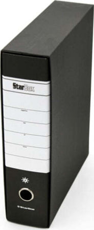 Registratore Starbox - dorso 8 cm - protocollo 23x33 cm - nero - Starline [multipack] 12 pezzi Cancelleria e prodotti per ufficio/Archivio ufficio e accessori per scrivania/Raccoglitori e accessori per raccoglitori/Raccoglitori/Raccoglitori a leva per documenti Eurocartuccia - Pavullo, Commerciovirtuoso.it