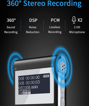 Registratore Vocale Digitale Professionale 8 Gb Schermo Lcd Funzione Mp3 Q-ly77 Elettronica/Audio e video portatile/Registratori vocali digitali Trade Shop italia - Napoli, Commerciovirtuoso.it