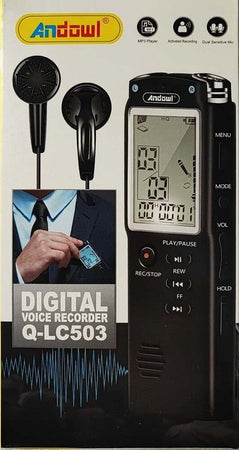 Registratore Vocale Digitale Registrazione Audio Da 8gb Con Schermo Lcd Q-lc503 Elettronica/Audio e video portatile/Registratori vocali digitali Trade Shop italia - Napoli, Commerciovirtuoso.it