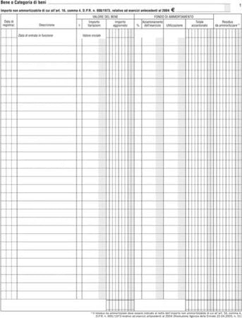 Registro beni ammortizzabili - 45 pagine numerate - 31 x 24 5 cm - DU136800000 - Data Ufficio Cancelleria e prodotti per ufficio/Archivio ufficio e accessori per scrivania/Modulistica e conservazione registri/Libri e registri contabili Eurocartuccia - Pavullo, Commerciovirtuoso.it