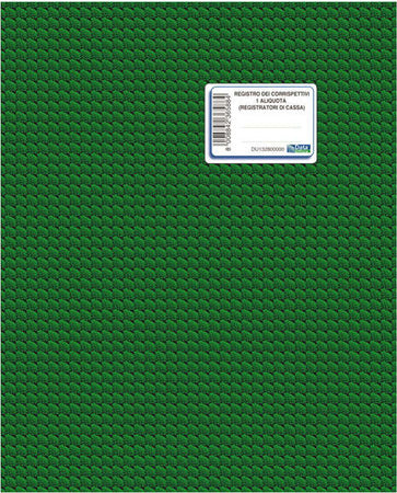 Registro corrispettivi 1 aliquota r-cassa - 46 pag - DU132800000 - Data Ufficio Cancelleria e prodotti per ufficio/Archivio ufficio e accessori per scrivania/Modulistica e conservazione registri/Libri e registri contabili Eurocartuccia - Pavullo, Commerciovirtuoso.it