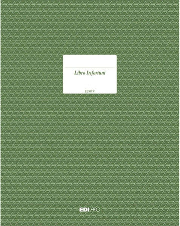 Registro infortuni - 31 x 24 5cm - 15 pagine - Edipro Cancelleria e prodotti per ufficio/Archivio ufficio e accessori per scrivania/Modulistica e conservazione registri/Libri e registri contabili Eurocartuccia - Pavullo, Commerciovirtuoso.it