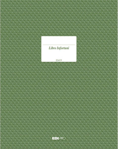 Registro infortuni - 31 x 24 5cm - 15 pagine - Edipro Cancelleria e prodotti per ufficio/Archivio ufficio e accessori per scrivania/Modulistica e conservazione registri/Libri e registri contabili Eurocartuccia - Pavullo, Commerciovirtuoso.it