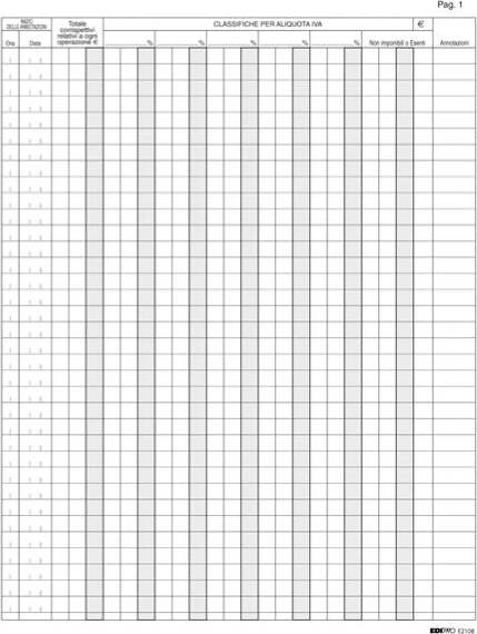 Registro Iva corrispettivi per mancato funzionamento registro cassa - 31 x 24 5cm - 46pg - pagine numerate - Edipro Cancelleria e prodotti per ufficio/Archivio ufficio e accessori per scrivania/Modulistica e conservazione registri/Libri e registri contabili Eurocartuccia - Pavullo, Commerciovirtuoso.it