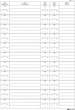 Registro nomina-revoca amministratore - 297 x 210mm - 16 fogli - Edipro Cancelleria e prodotti per ufficio/Archivio ufficio e accessori per scrivania/Modulistica e conservazione registri/Libri e registri contabili Eurocartuccia - Pavullo, Commerciovirtuoso.it