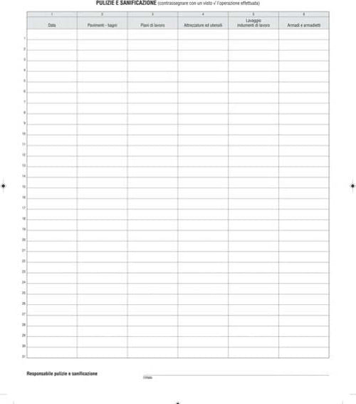 Registro pulizia e sanificazione in azienda - 40 pag - 31x24 5 cm - Edipro Cancelleria e prodotti per ufficio/Archivio ufficio e accessori per scrivania/Modulistica e conservazione registri/Libri e registri contabili Eurocartuccia - Pavullo, Commerciovirtuoso.it