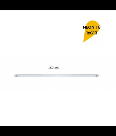 Reglette Plafoniera Neon Led T8 Interno Tubo G13 150 Cm Parete Soffitto T8-150a