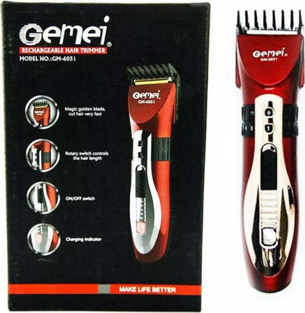 Regolabarba-Taglia-Capelli-Trimmer-Professionale-A-Batteria-Ricaricabile-Gm-6051