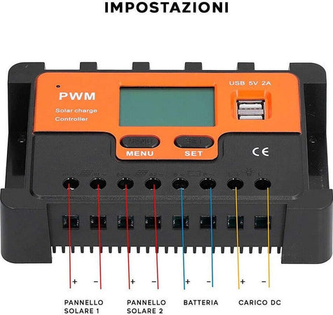 Regolatore Carica Solare Pwm Q-kz030 Antishock 12v Scarica 30a Con Display Lcd Commercio Industria e Scienza/Energia solare e eolica/Regolatori e accessori per ricarica/Regolatori PWM Trade Shop italia - Napoli, Commerciovirtuoso.it