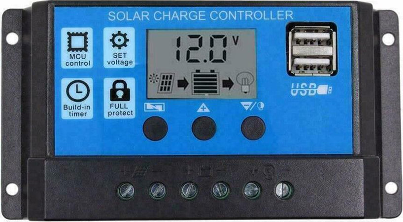 REGOLATORE-DI-CARICA-PANNELLO-SOLARE-12/24V-CAMPER-CASA-IMBARCAZIONE-20-AMPER
