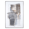 Quadro olio crown 82.5 x 122.5 dipinto su tela con applicazioni metalliche struttura in legno di abete cornice in plastica