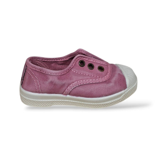 Sneakers Bambina Natural World 470 Rosa Elastico – Scarpe Vegane Traspiranti Primavera Estate