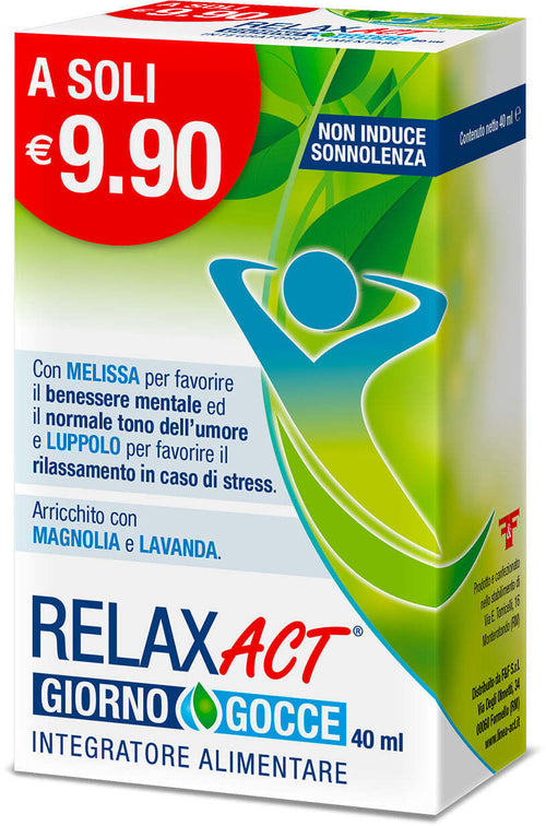 Relax Act giorno gocce per il benessere mentale e tono dell'umore 40 ml