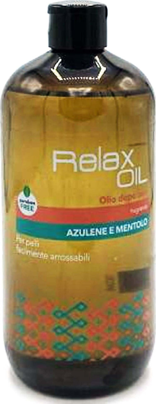 Relax Oil Olio Dopo Cera All’azulene E Mentolo 500ml Olio DopoCera Per Pelli Delicate Uso Professionale Effetto Calmante cura del corpo Profumeria Chèri - Locri, Commerciovirtuoso.it