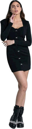 Relish-vestitio-corto-nero-Chite