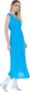 Relish-vestito-lungo-turchese-Misan