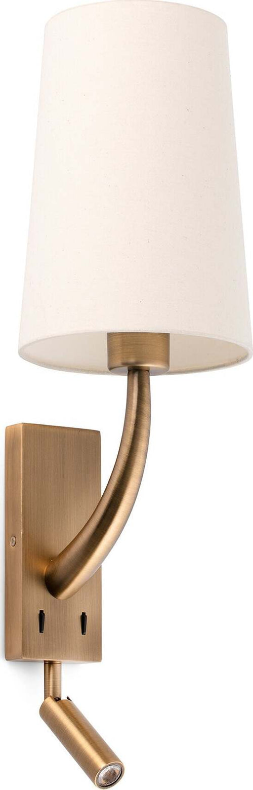 REM Lampada da parete oro vecchio/beig con lettore LED Illuminazione/Illuminazione per interni/Illuminazioni per pareti/Applique Led Mall Home - Napoli, Commerciovirtuoso.it