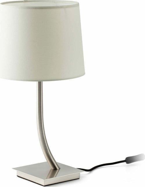 REM Lampada da tavolo nichel/bianca Illuminazione/Illuminazione per interni/Lampade/Lampade da tavolo e abat-jour Led Mall Home - Napoli, Commerciovirtuoso.it