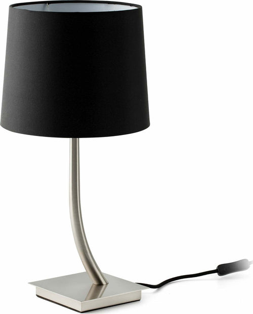 REM Lampada da tavolo nichel/nera Illuminazione/Illuminazione per interni/Lampade/Lampade da tavolo e abat-jour Led Mall Home - Napoli, Commerciovirtuoso.it