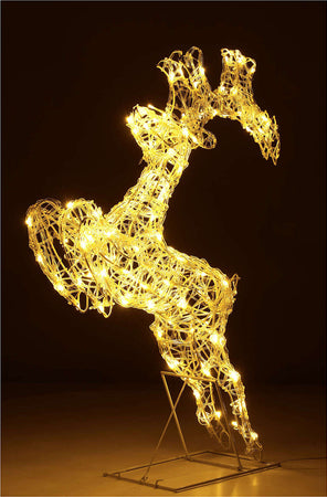 Renna che salta luminosa in filo di cristallo per uso interno ed esterno h80 cm Casa e cucina/Decorazioni per interni/Addobbi e decorazioni per ricorrenze/Decorazioni natalizie/Oggettistica MagiediNatale.it - Altamura, Commerciovirtuoso.it