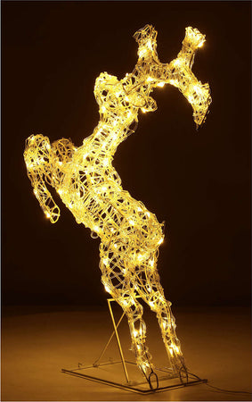 Renna che salta luminosa in filo di cristallo per uso interno ed esterno h80 cm Casa e cucina/Decorazioni per interni/Addobbi e decorazioni per ricorrenze/Decorazioni natalizie/Oggettistica MagiediNatale.it - Altamura, Commerciovirtuoso.it