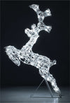 Renna che salta luminosa in filo di cristallo per uso interno ed esterno h80 cm Casa e cucina/Decorazioni per interni/Addobbi e decorazioni per ricorrenze/Decorazioni natalizie/Oggettistica MagiediNatale.it - Altamura, Commerciovirtuoso.it