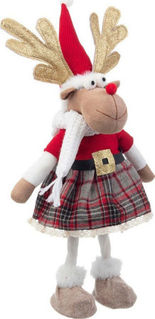 Renna con cappellino e sciarpa con gonna decorazione in poliestere da 46 cm Casa e cucina/Decorazioni per interni/Addobbi e decorazioni per ricorrenze/Decorazioni natalizie/Schiaccianoci MagiediNatale.it - Altamura, Commerciovirtuoso.it