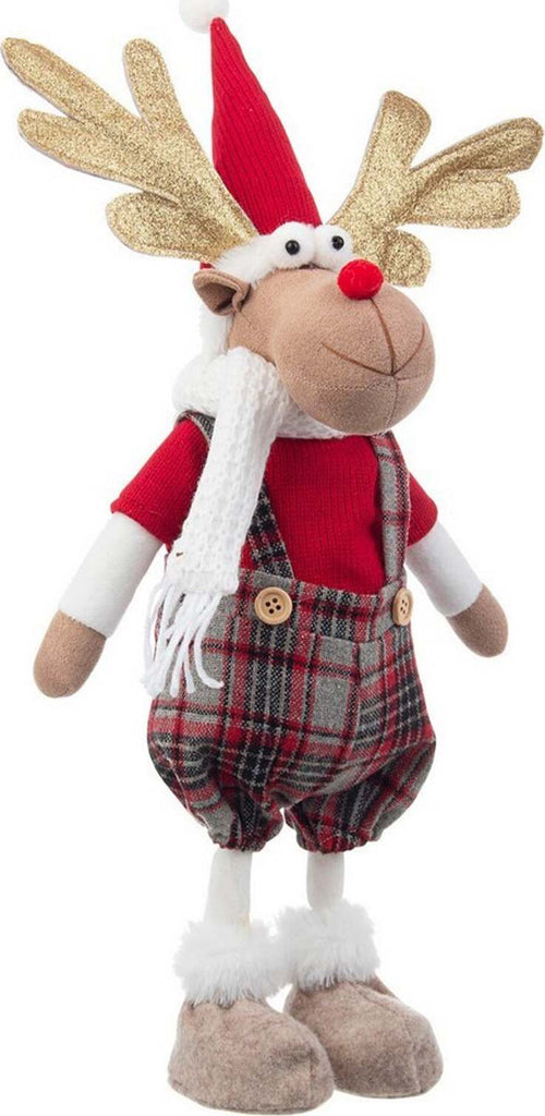 Renna con cappellino e sciarpa decorazione in poliestere da 47 cm Casa e cucina/Decorazioni per interni/Addobbi e decorazioni per ricorrenze/Decorazioni natalizie/Schiaccianoci MagiediNatale.it - Altamura, Commerciovirtuoso.it