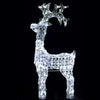 Decorazione natalizia Renna in Piedi con cristalli e 150 led da esterno h 92 cm