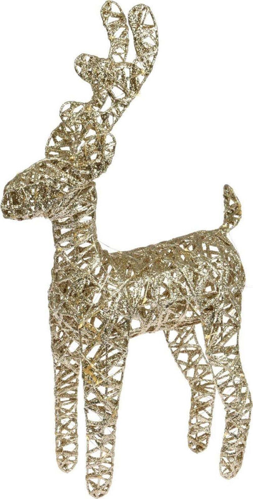 Renna glitterata grande con 50 luci a LED, statuetta da 60 x 30 x 11 cm Casa e cucina/Decorazioni per interni/Addobbi e decorazioni per ricorrenze/Decorazioni natalizie/Oggettistica MagiediNatale.it - Altamura, Commerciovirtuoso.it