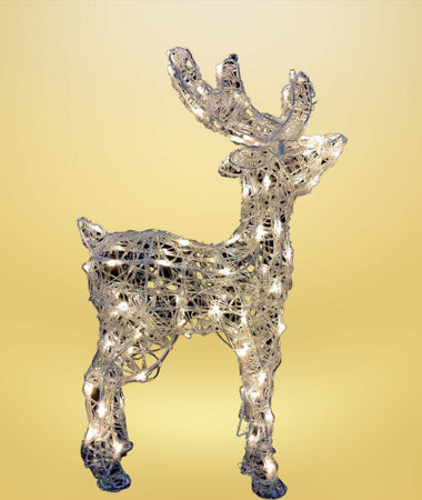 Renna luminosa a led decorazione natalizia per uso interno ed esterno h 110 cm Casa e cucina/Decorazioni per interni/Addobbi e decorazioni per ricorrenze/Decorazioni natalizie/Oggettistica MagiediNatale.it - Altamura, Commerciovirtuoso.it