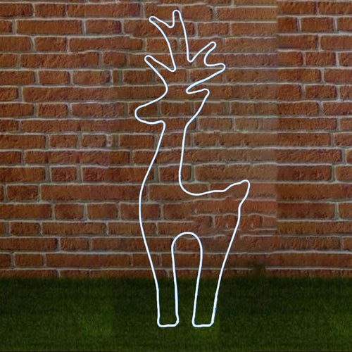 Renna luminosa ad effetto neon con led bianco freddo bifacciale addobbi natalizi per esterno Casa e cucina/Decorazioni per interni/Addobbi e decorazioni per ricorrenze/Decorazioni natalizie/Oggettistica MagiediNatale.it - Altamura, Commerciovirtuoso.it