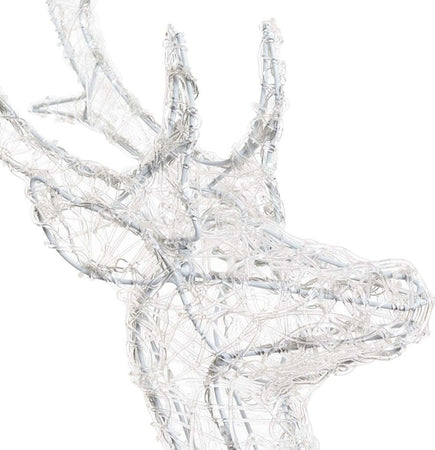 Renna luminosa con zampa alzata in acrilico luce a led bianco freddo h125 cm Casa e cucina/Decorazioni per interni/Addobbi e decorazioni per ricorrenze/Decorazioni natalizie/Oggettistica MagiediNatale.it - Altamura, Commerciovirtuoso.it