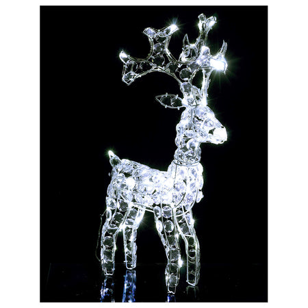 Renna luminosa a led decorazione natalizia per uso interno ed esterno h 66 cm