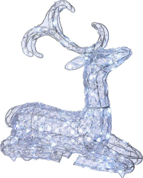 Renna luminosa seduta decorazione natale cristalli 120 led da esterno h 60 cm Casa e cucina/Decorazioni per interni/Addobbi e decorazioni per ricorrenze/Decorazioni natalizie/Oggettistica MagiediNatale.it - Altamura, Commerciovirtuoso.it