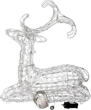 Renna luminosa seduta decorazione natale cristalli 120 led da esterno h 60 cm Casa e cucina/Decorazioni per interni/Addobbi e decorazioni per ricorrenze/Decorazioni natalizie/Oggettistica MagiediNatale.it - Altamura, Commerciovirtuoso.it