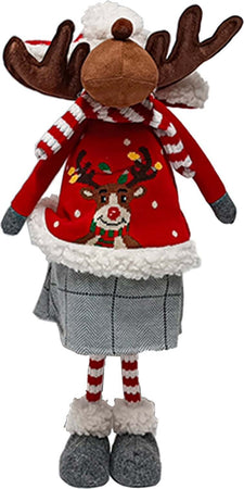 Renna peluche con cappello e vestito decorazione natalizia per interno Casa e cucina/Decorazioni per interni/Addobbi e decorazioni per ricorrenze/Decorazioni natalizie/Schiaccianoci MagiediNatale.it - Altamura, Commerciovirtuoso.it