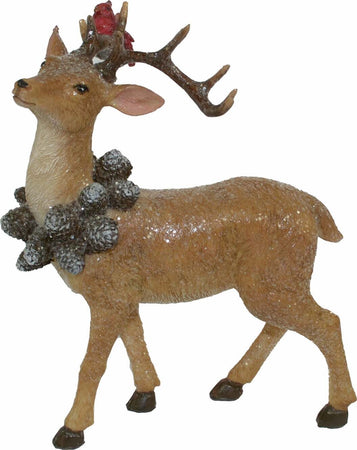 Renna statuetta in Poliresina decorazione natalizia h 20 cm Casa e cucina/Decorazioni per interni/Addobbi e decorazioni per ricorrenze/Decorazioni natalizie/Schiaccianoci MagiediNatale.it - Altamura, Commerciovirtuoso.it