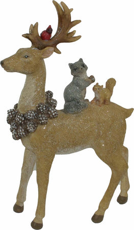 Renna statuetta in Poliresina decorazione natalizia h 30 cm Casa e cucina/Decorazioni per interni/Addobbi e decorazioni per ricorrenze/Decorazioni natalizie/Schiaccianoci MagiediNatale.it - Altamura, Commerciovirtuoso.it