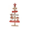 Cartello stradale a forma di albero da appoggio in legno per decorazioni natalizie