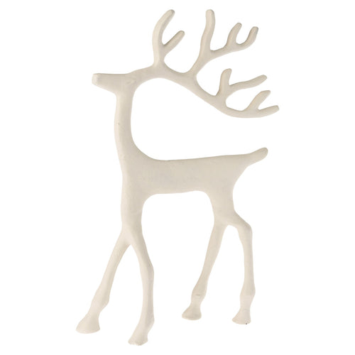 Renna di natale decorativa in alluminio per decorazioni natalizie 20 x 31 cm