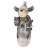 Statuina Natalizia Renna in poliresina decorazione con led h 87 cm