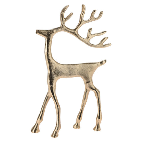 Renna di natale decorativa in alluminio per decorazioni natalizie 20 x 31 cm