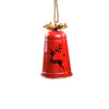 Campana di natale decorata in metallo per decorazioni natalizie