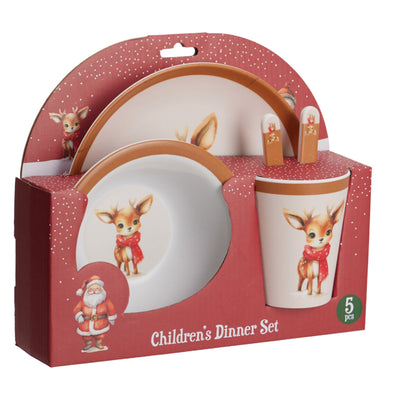 Set da cena per bambini in melamina per decorazioni natalizie set da 5