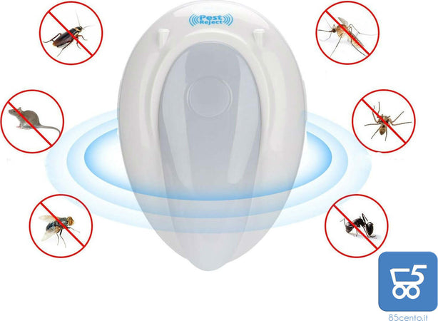 Repellente Zanzare Ultrasuoni Spina Europea Luce LED Notturna Topi Insetti 2 pezzi