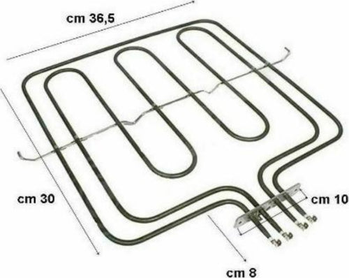 RESISTENZA FORNO FRANKE SUPERIORE + GRILL 2250W + 556 W -133.0047.023 - 1992010 Casa e cucina/Grandi elettrodomestici/Accessori e parti di ricambio/Ricambi e accessori per forni/Resistenze per forni Rossi Ricambi - Venetico Marina, Commerciovirtuoso.it
