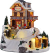 Resort invernale in poliresina natalizio con sciatori animati per villaggio di Natale Casa e cucina/Decorazioni per interni/Addobbi e decorazioni per ricorrenze/Decorazioni natalizie/Oggettistica MagiediNatale.it - Altamura, Commerciovirtuoso.it