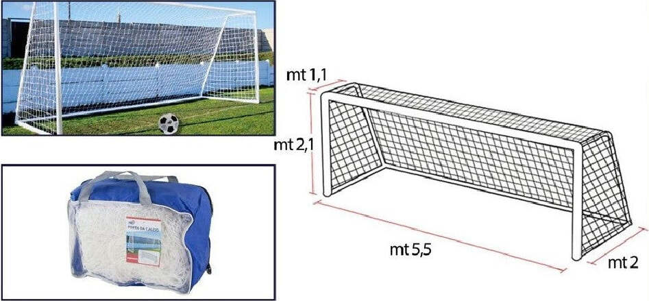 Rete Calcio Porta Pieghevole Cortile Senza Cornice Per Bambini Adulti 5.5x2.1 Mt Sport e tempo libero/Sport/Calcio/Porte Trade Shop italia - Napoli, Commerciovirtuoso.it